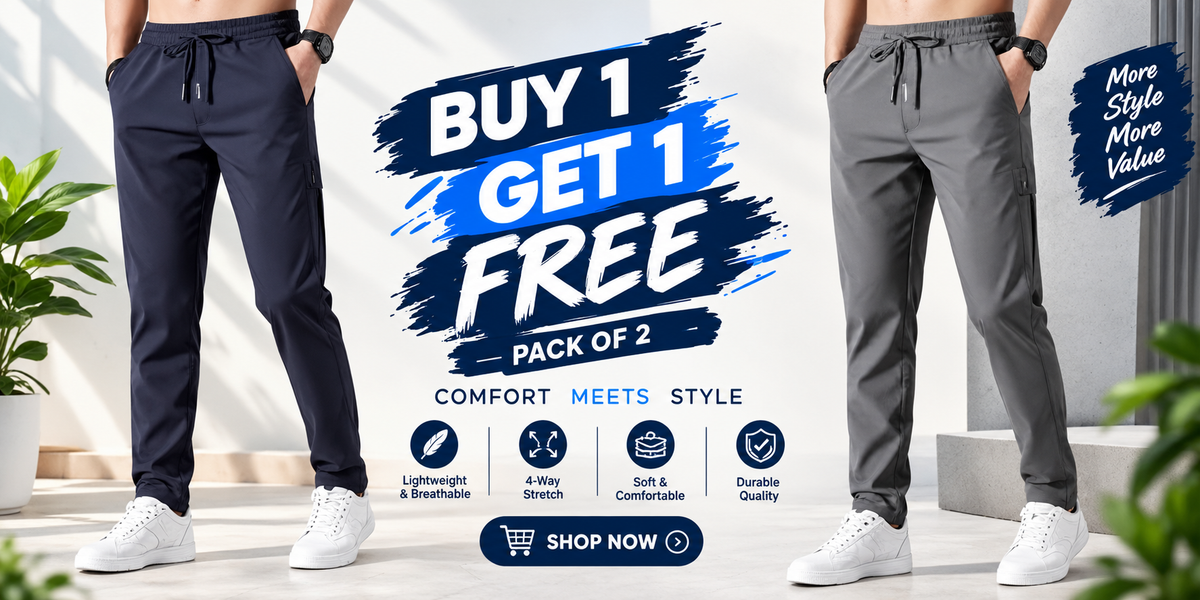 Men’s Track Pants Pack of 2 + Buy 1 Get 1 FREE